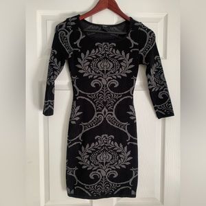 Long sleeve knit body on dress